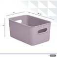 thumbnail image 4 of Superio 5L Small Lilac Ribbed Storage Bin with Lid, Plastic (2 Pack), 4 of 7