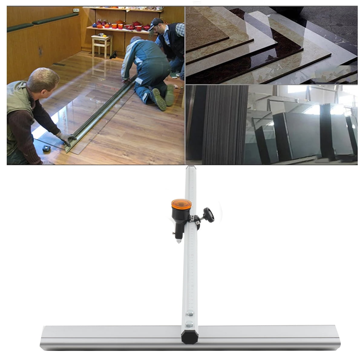 TABODD 60cm T Type Push Glass Cutter, T Type Accurate T Type Glass Cutter, Clear Error-Free for Glass, Ceramic Tile, Floor Tile Vitrified Brick