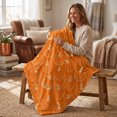 thumbnail image 7 of SLYNSHome Halloween Throw Blanket Orange Sketch Pumpkin Print Soft Flannel Fleece Cozy Lightweight Decorative Blanket For Couch Sofa Bed Fall Home Decor, 7 of 7