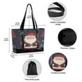 thumbnail image 2 of FORMRS Canvas Laptop Tote Bag for Women with 15.6" Computer Compartments Shoulder Handbag, Blue Christmas Santa, 2 of 7
