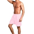 thumbnail image 3 of SWSMCLT Men's Summer Pajamas Short Pajama Shorts Sleeping Sleepwear Comfy Soft Cool Elastic Waist Silky Pink Medium, 3 of 5