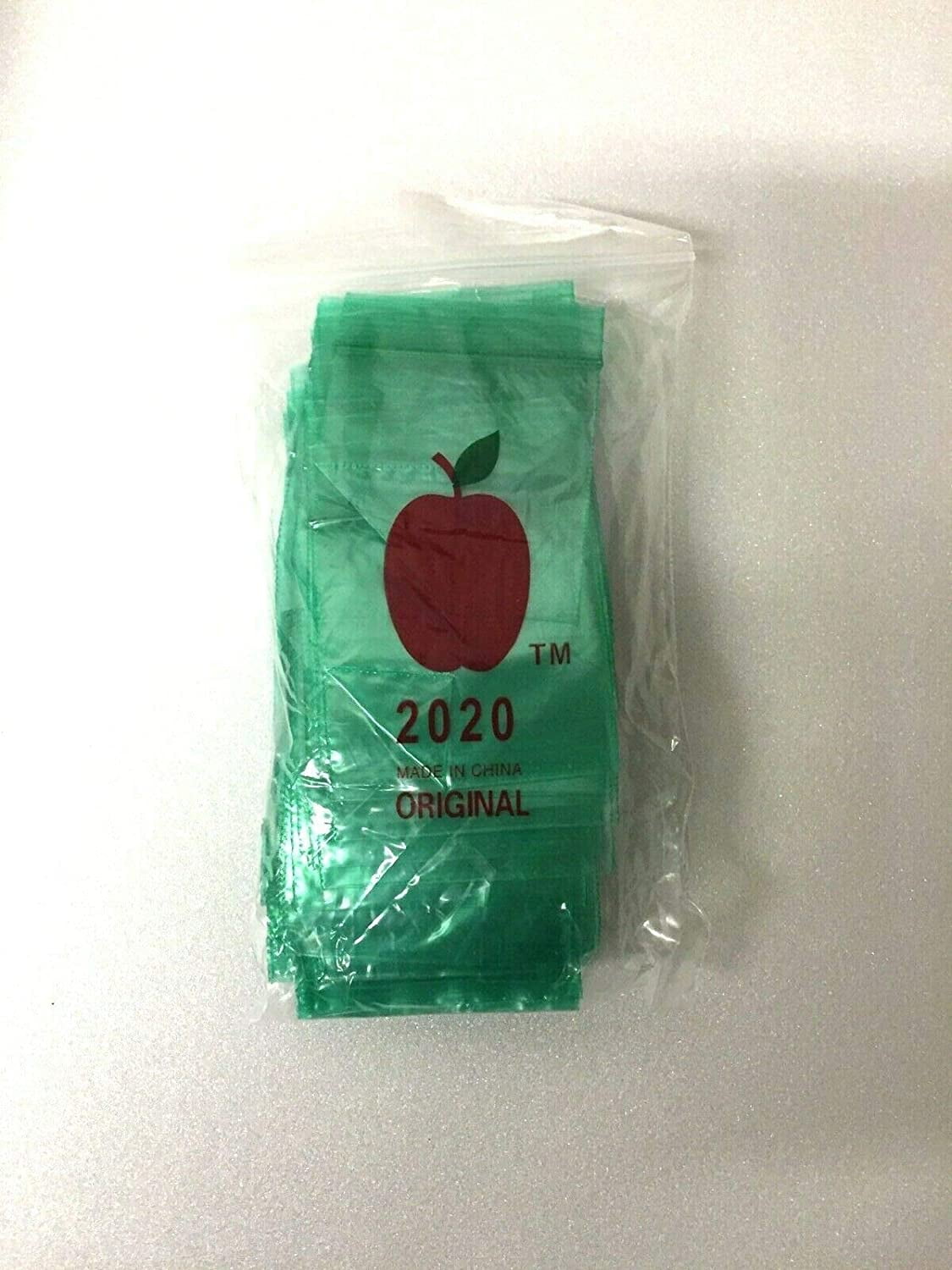 100 Apple Baggies Green Aliens 2 x 2 in ziplock bags 2020 reclosable 