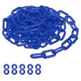 thumbnail image 1 of Uxcell Blue Plastic Chain, 10 ft 6mm Safety Barrier Chain for Crowd Control, 1 of 7