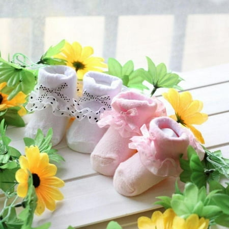 

Brand Clearance! 6 Pack Kids-Girls Bowknot Lace Socks Infant Newborn Toddler Princess Bowknot Lace Flowers Short Socks Cotton Ruffle Frilly Trim Ankle Socks