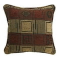 thumbnail image 1 of Coussin Carré Double-Cordé 18 Pouces en Jacquard Chenille avec Insert - Bouquet de Roses, 1 of 1