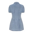 thumbnail image 4 of Miluxas Denim Dress for Women Button Down Short Sleeves Casual Summer Jean Shirt Dresses Blue 4(S), 4 of 5