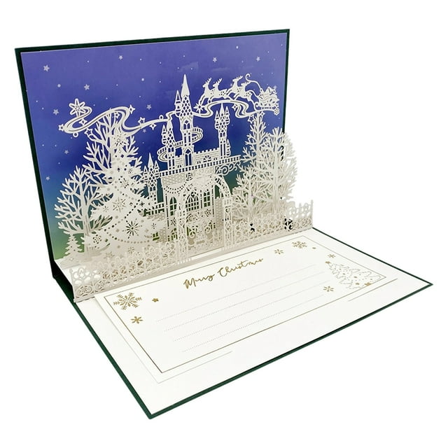 SIfdSeng Get it Fast up Greeting Cards Double Layer Hollow Out Page Design Unique 3D Day Winter Card Suitable for Sending Anyone and Relatives
