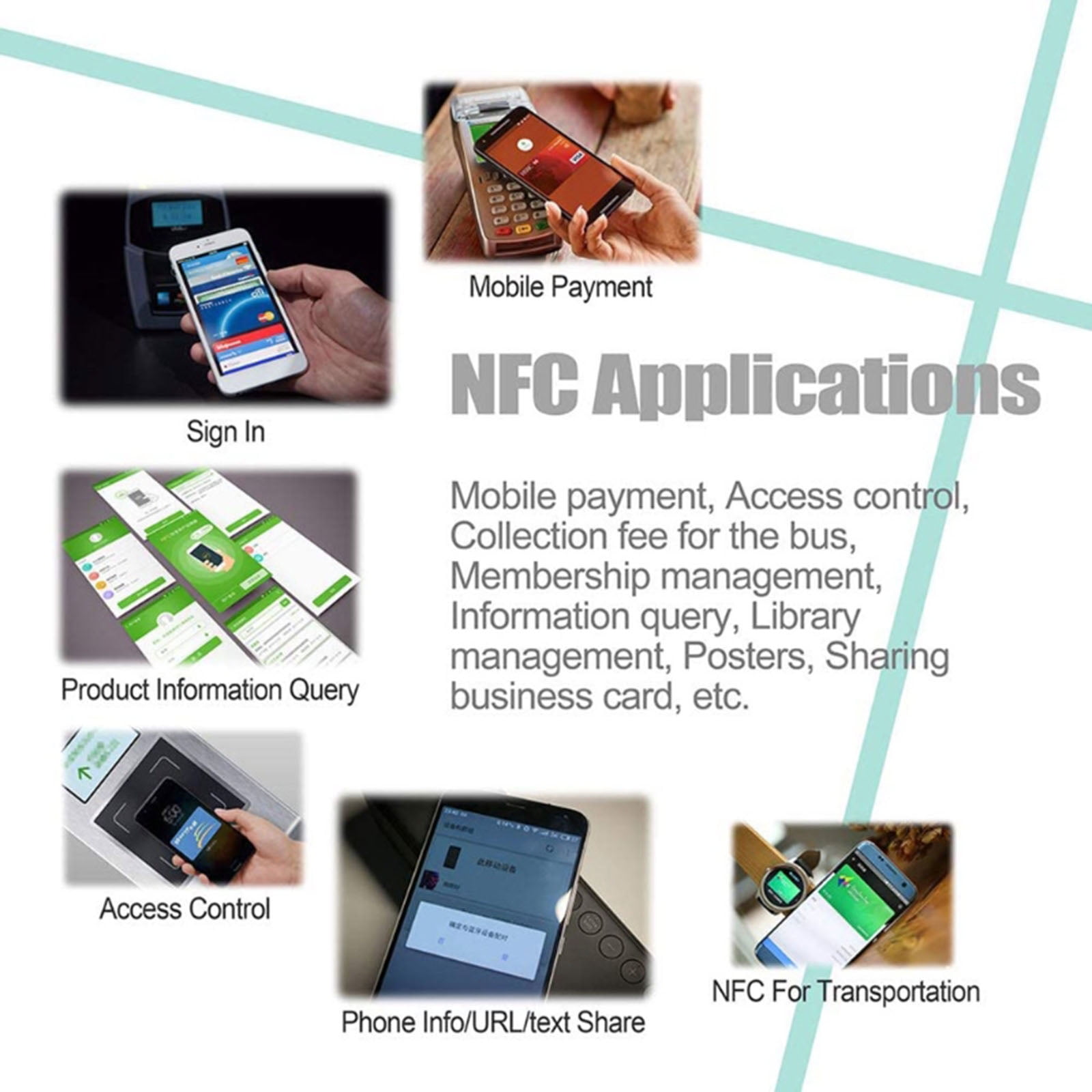 TRINGKY 100pcs Mini NTAG215 NFC Card NFC Tag Can Written by Tagmo Works with Switch