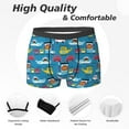 thumbnail image 2 of Men's Boxer Briefs, Transportations Cute Animals Soft Comfy Mens Underwear Boxer Briefs Breathable With Widen Waist, 2 of 7