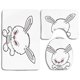 thumbnail image 1 of Juego de alfombras de baño ABPHQTO Conejito Vampiro 3 piezas, 1 of 2
