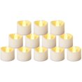 thumbnail image 1 of 12 velas LED. Velas electrónicas sin humo. Velas LED intermitentes. Amarillo cálido con pilas Rojo Verde MX-0126715FYD, 1 of 5