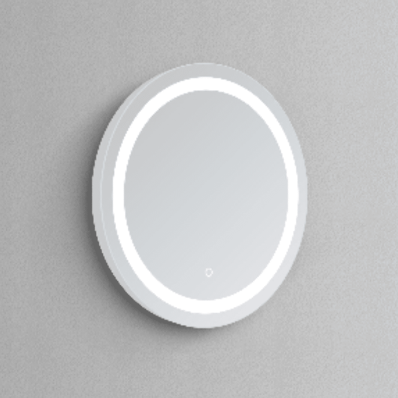 Modern Mirrors Solstice Round LED Vanity Makeup Mirror with Lights, Vanity Mirror with Aluminum Frame, Wall Mounted Makeup Mirror with Defogger, 28 x 28 inches