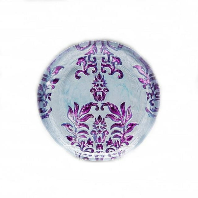 Damas 8.5 in. Deux Plaque Violette - Lot de 4