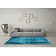 thumbnail image 3 of Ahgly Company Indoor Rectangle Abstract Light Blue Modern Area Rugs, 5' x 7', 3 of 4