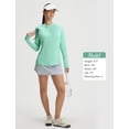 thumbnail image 6 of BALEAF Women's Sun Shirts UPF 50+ Mesh Back Lightweight Breathable Long Sleeve Shirt SPF Hoodie for Fishing Hiking Light Green M, 6 of 7