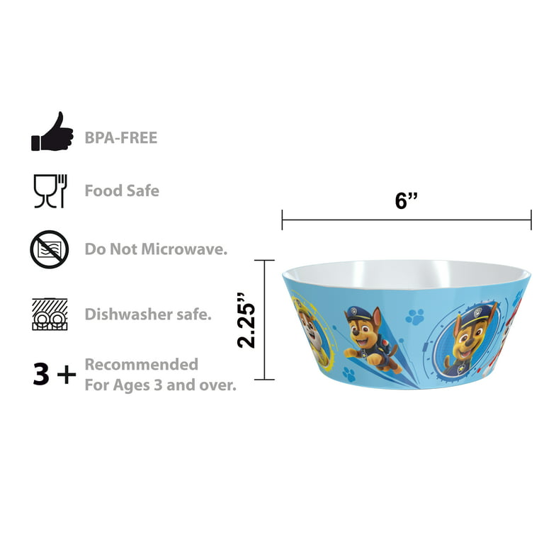 Zak Designs PAW Patrol Kids Dinnerware Set 3 Pieces, Durable  and Sustainable Melamine Bamboo Plate, Bowl, and Tumbler are Perfect For  Dinner Time With Family (Chase, Marshall, Skye & Friends)