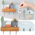 thumbnail image 2 of Key Holder for Wall Key Hook Key Holder Key Holder for Wall Wall Mount Hanging Key Rack Key Hooks for Home Wall Kitchen Entryway Decor (Khaki), 2 of 9