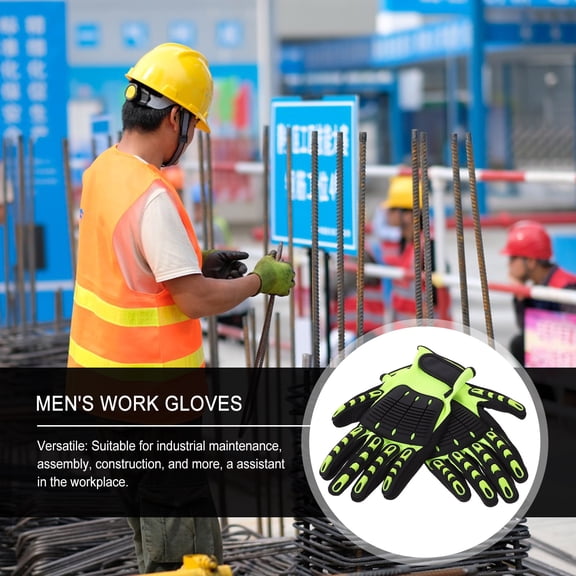 Tineasur Men's Heavy Duty Gardening Gloves, Cut Resistant and Anti-Collision Work Gloves, and Comfortable, 1 Pair