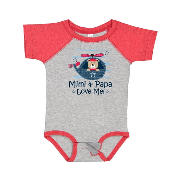 Inktastic Mimi and Papa Love Me Boys Boys Baby Bodysuit