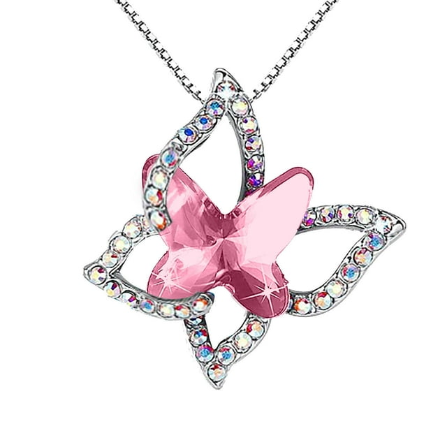 EGNMCR Colliers et Pendentifs Collier en Cristal pour Femme Collier Pendentif Multicolore Pendentif de Mode Collier Pendentif en Métal