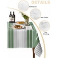thumbnail image 2 of Sage Green Grey Stripe Table Cloth, Farmhouse Simple Striped Waterproof Tablecloth for Rectangle Tables, Reusable Washable Fabric Table Cover for Restaurant Kitchen Dining Tables 60"x84", 2 of 6