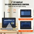 thumbnail image 4 of KFFKFF 7 in 1 WiFi Weather Station with Solar Panel, 7 in Color Display for Indoor/Outdoor, TFT Weather Station for Temperature, Humidity, Wind, Rainfall and Forecast, 4 of 9