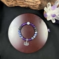thumbnail image 4 of Pulsera de piedra natural para hombre y mujer con cuentas de cristal de energía positiva y colgante, cordón elástico ajustable para uso diario, 4 of 6