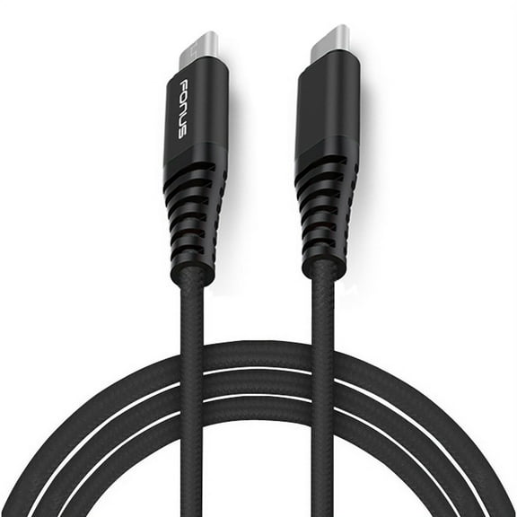 USB Cable for Galaxy S20/Ultra/Plus Phones - 10ft Type-C [C-to-C] Charger Cord Power Wire Sync Braided Fast Long Black V8X for Samsung Galaxy S20/Ultra/Plus