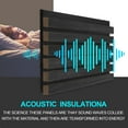 thumbnail image 3 of 2 Pcs Acoustic Wood Wall Veneer Slat Panels - 94.49” x 12.6” Each -Soundproof Paneling - Interior Sound Absorption Decor Wooden Panels, for Great Noise Reduction - Luxury Real Wood- 0.78” Depth, 3 of 7