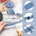 thumbnail image 3 of Uxcell Cinta de Mezclilla de 1" 2 Rollos 4 Yardas Cinta de Tela de Jean con Borde Ondulado para Hacer Lazos DIY, Blanco, 3 of 7