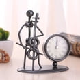 thumbnail image 1 of Vaidha Creative Wrought Iron Musical Instrument Villain Clock Wrought Iron Personality Clock, 1 of 2