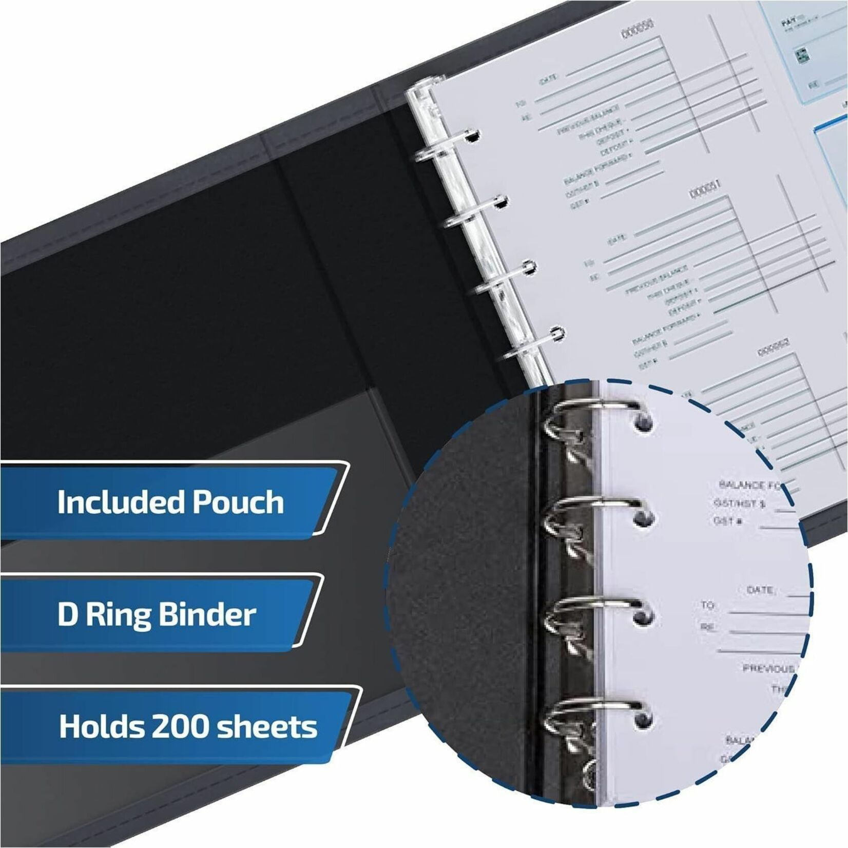 Davis Group Premium 3-Up Business Checkbook Binder (3upam01)
