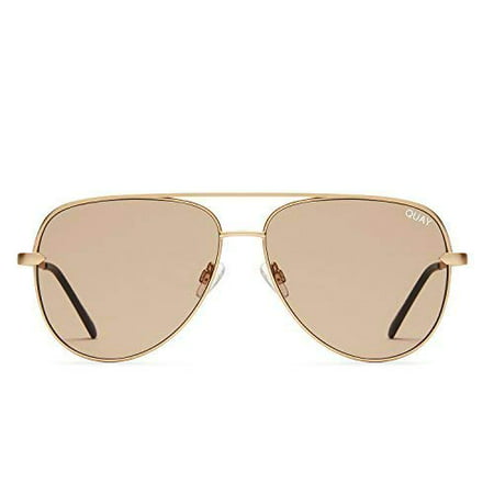 Quay Australia SAHARA Women's Sunglasses Oversized Aviator Sunnies - Gold/T