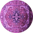 thumbnail image 1 of Ahgly Company Indoor Round Oriental Purple Industrial Area Rugs, 8' Round, 1 of 4
