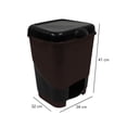 thumbnail image 4 of Bote Pedal con Tapa Multifuncional Plastic Trends 20 Litros Color Negro Chocolate, 4 of 5