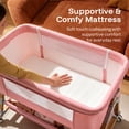 thumbnail image 5 of HARPPA 3 in 1 Baby Bassinet Bedside Sleeper for Infant Girls Aged 0-5 Months, Pink, 5 of 7