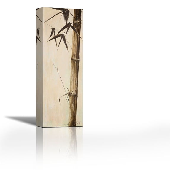 Sepia Guadua Bamboo II - Contemporary Fine Art Giclee on Canvas Gallery Wrap - wall décor - Art painting - 8 x 27 Inch - Ready to Hang