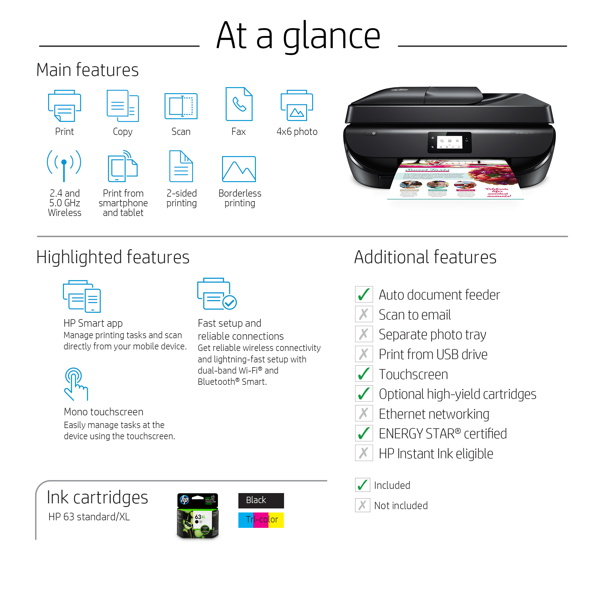 hp officejet 5252 printer ink