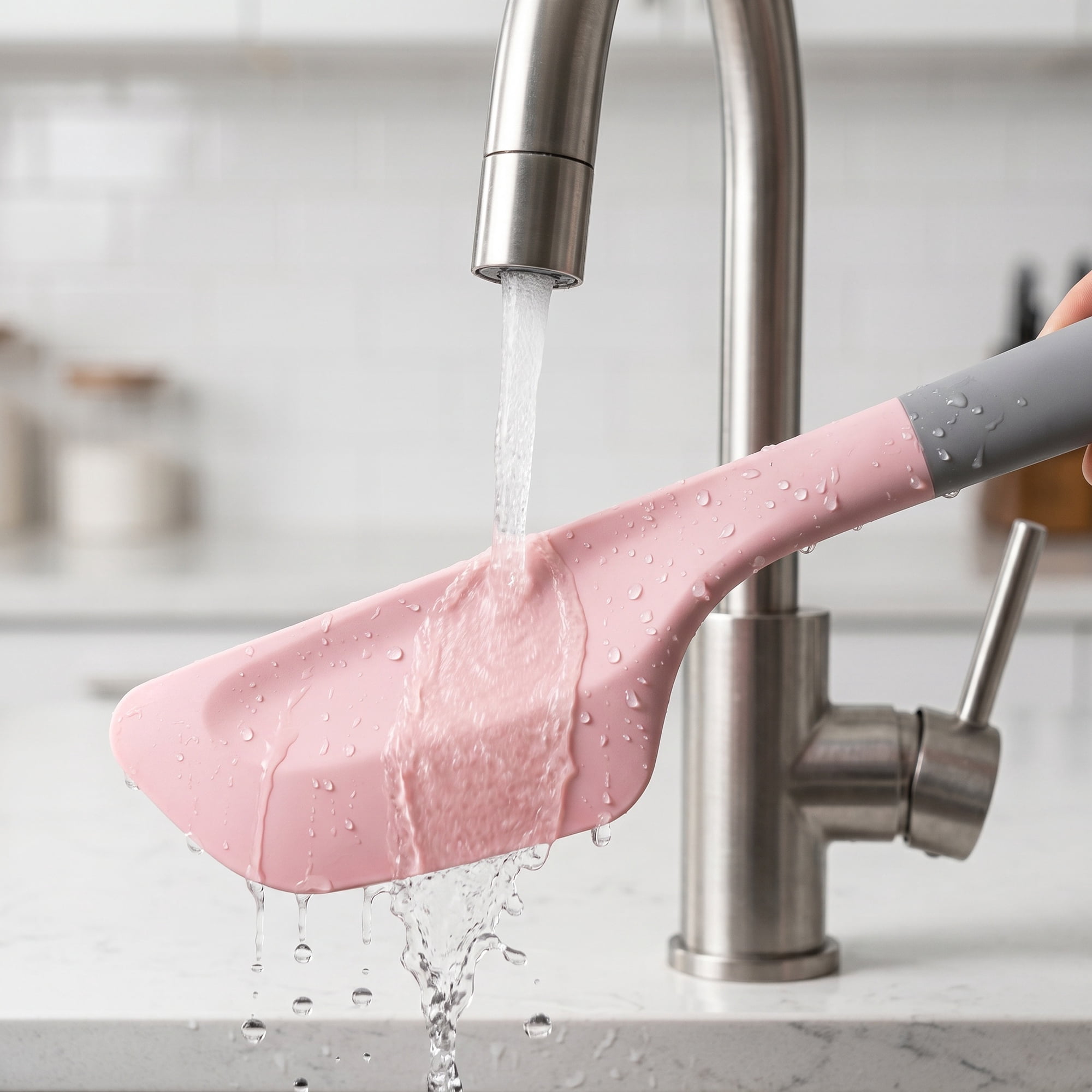 Unique Bargains Heat-Resistant Dishwasher Safe Spatula Cooking Utensil Pink 13.6" x 2.8"