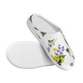 thumbnail image 3 of Rateoe Lavender Flowers Print Women's Men's Cotton Knit Slippers Lightweight Memory Foam Indoor House Shoes with Anti-Skid Sole-46/47, 3 of 7