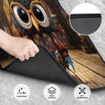 thumbnail image 3 of Wukai Quirky Owl With Glasses Print Car Foot Mat Set of 4 Pieces, Anti-Slip Neoprene Auto Floor Mats Carpet, Universal Fit Automotive Floor Foot Mats Set for SUV, Van, Trucks, 3 of 6