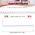 thumbnail image 2 of Uxcell 2 Pack Phone Cord for Landline, 13.1 Feet(Coiled 1.96 Feet) RJ9/RJ10 4P4C Landline Handset Cord Universal Telephone Phone Cable for Telephone Handset Accessory, White, 2 of 6