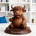 thumbnail image 3 of Yunuuuoa Cow Resin Statue Handmade Sculpture Home Decor Farmhouse Ornament Gift for Living Room Office Desk Shelf Mantel Wedding Party Festival Holiday Decoration, 3 of 4