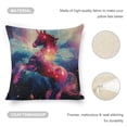 thumbnail image 4 of unicorn galaxylinen throw pillowcase decoration pillowcase gifting preferred 20x20 inch cushion cover 4 sets sofa pillowcase sofa bedroom living room car, 4 of 8