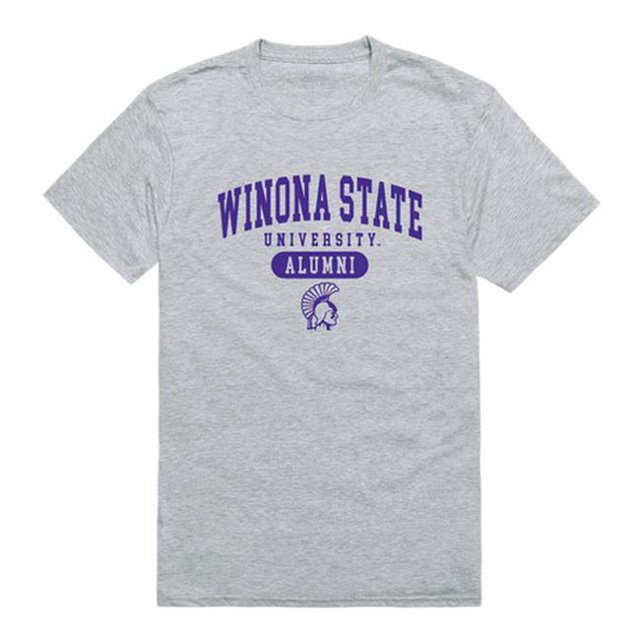 W Republic 559-408-HGY-01 Winona State University Men Alumni T-Shirt, Heather Grey - Small