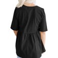 thumbnail image 3 of Women Summer T Shirt Short Sleeve Round Neck Casual Loose Top, 3 of 4