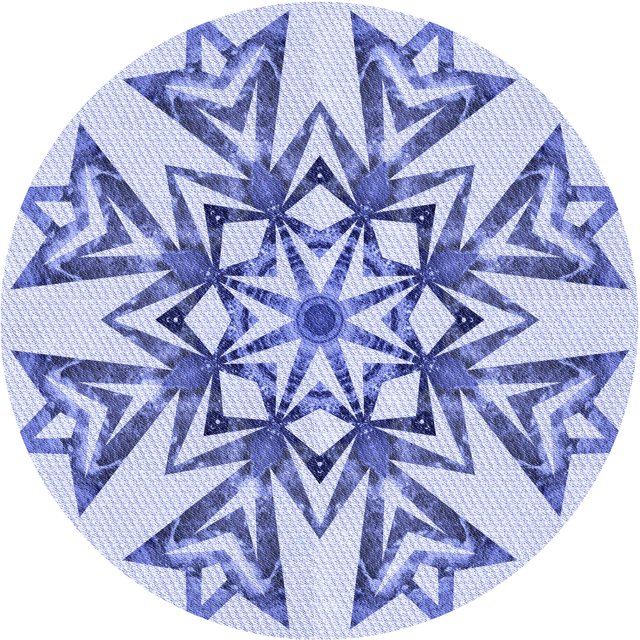Ahgly Company Machine Washable Indoor Square Transitional Heavenly Blue Area Rugs, 3' Square