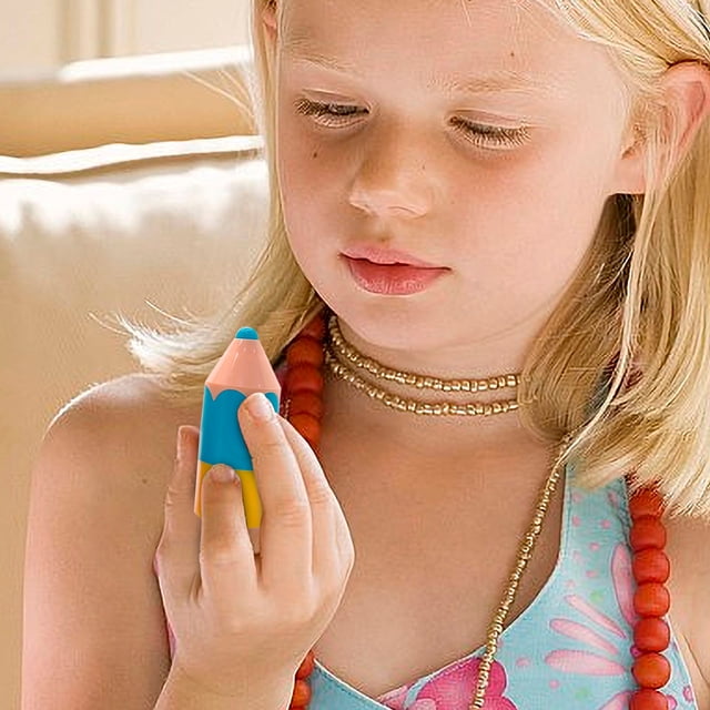 Fiudx Liquidación De Ahorros De Verano Bálsamo Labial Infantil Con Gorro Geométrico Bálsamo Labial Hidratante Y Nutritivo