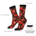 thumbnail image 2 of Yiaed Tomato Print Great elasticity Crew Socks Sports socks for Men and Women, 2 of 5
