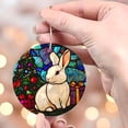 thumbnail image 4 of Rabbit Stained Glass Ornaments, Rabbit Ornament,Rabbit Christmas Tree Ornament, Rabbit Xmas Decorations VmzuFl, 4 of 5